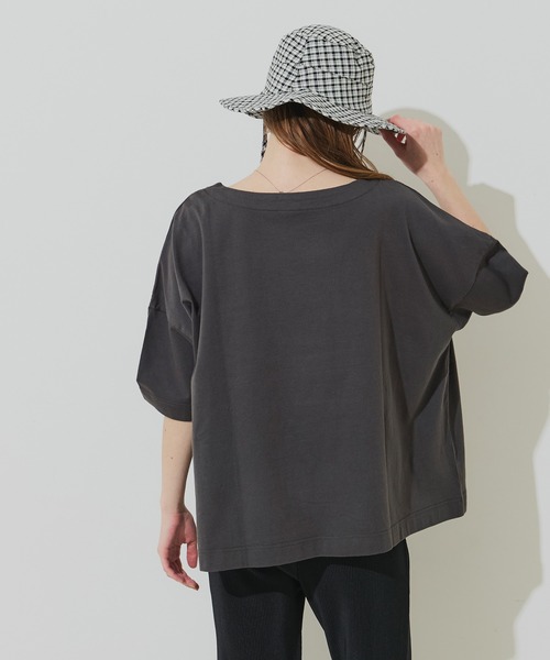 coca(coca)(コカ)の「ビッグシルエットTシャツ(Tシャツ/カットソー・レディース・ピンク/ネイビー/チャコール/ホワイト・L/S/M)」の20枚目の写真