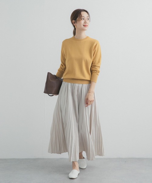 URBAN RESEARCH DOORS（アーバンリサーチドアーズ）の「オーガニックコットンクルーネックプルオーバー（ニット/セーター・レディース・オフホワイト/ブルー/イエロー・FREE）」の18枚目の写真