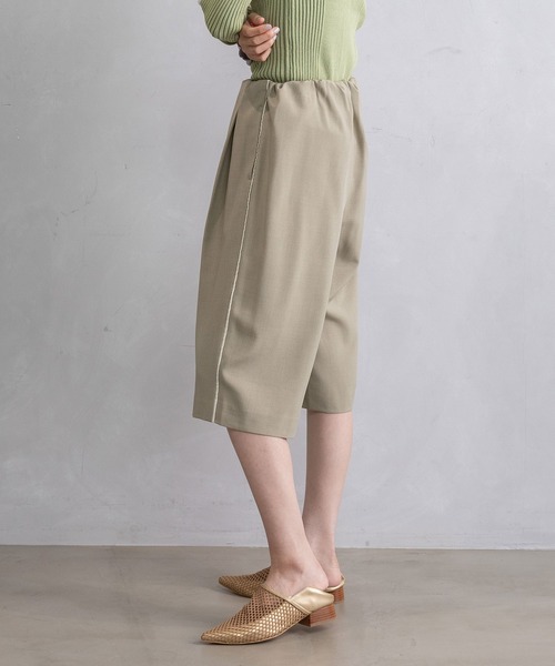 MARECHAL TERRE（マルシャルテル）の「ハーフギャザーパンツ（その他パンツ・レディース・ベージュ/ブラック/ライトカーキ/グレー・MEDIUM）」の5枚目の写真