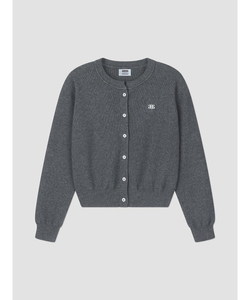 Logoplay Knit Cardigan Charcoal