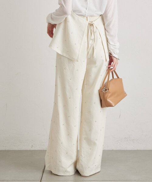 mystic（ミスティック）の「ビージーフラワースラックス（その他パンツ・レディース・ブラック/ブルー/アイボリー・1/2）」の6枚目の写真