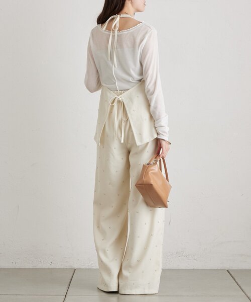 mystic（ミスティック）の「ビージーフラワースラックス（その他パンツ・レディース・ブラック/ブルー/アイボリー・1/2）」の9枚目の写真