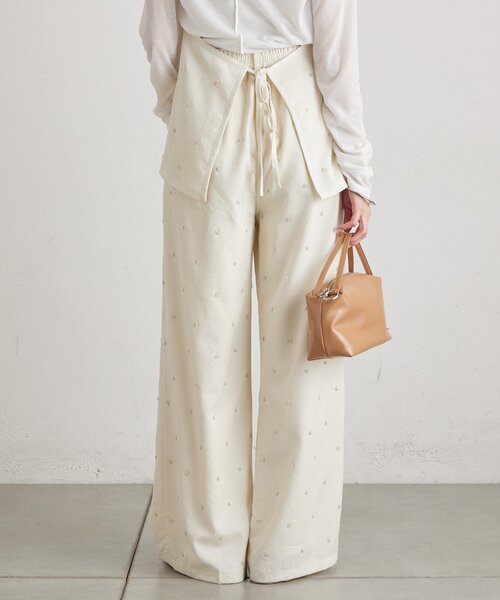 mystic（ミスティック）の「ビージーフラワースラックス（その他パンツ・レディース・ブラック/ブルー/アイボリー・1/2）」の12枚目の写真