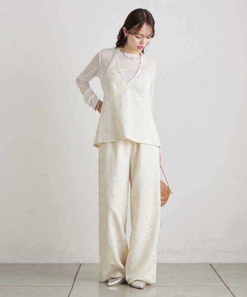 mystic（ミスティック）の「ビージーフラワースラックス（その他パンツ・レディース・ブラック/ブルー/アイボリー・1/2）」の13枚目の写真