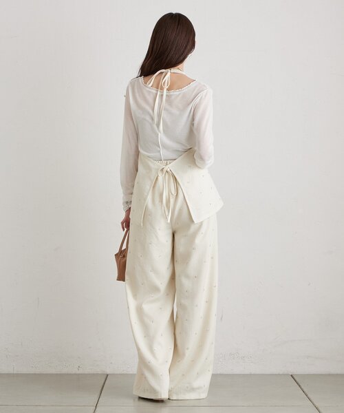 mystic（ミスティック）の「ビージーフラワースラックス（その他パンツ・レディース・ブラック/ブルー/アイボリー・1/2）」の15枚目の写真