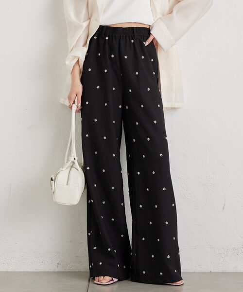 mystic（ミスティック）の「ビージーフラワースラックス（その他パンツ・レディース・ブラック/ブルー/アイボリー・1/2）」の21枚目の写真