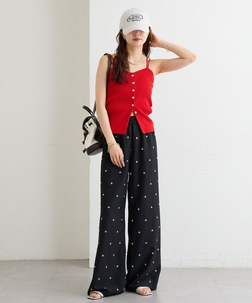 3サイズ展開/SET UPスタイルにも◎】ビージーフラワースラックス