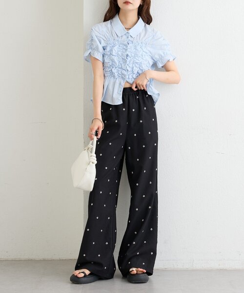 3サイズ展開/SET UPスタイルにも◎】ビージーフラワースラックス