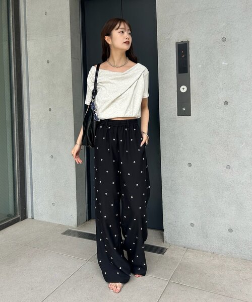 3サイズ展開/SET UPスタイルにも◎】ビージーフラワースラックス