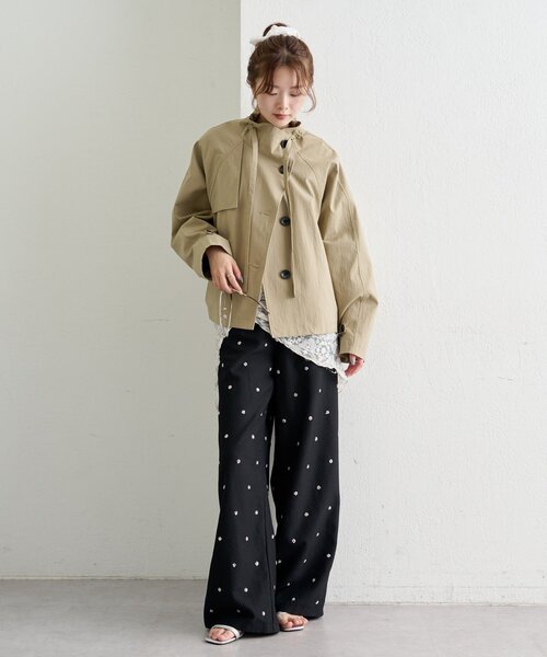 3サイズ展開/SET UPスタイルにも◎】ビージーフラワースラックス