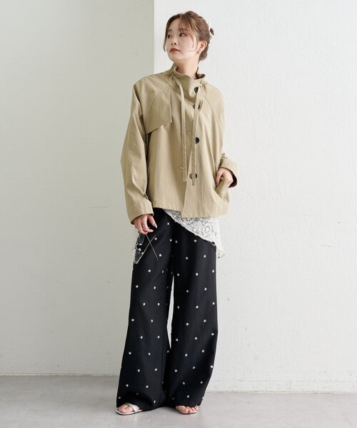 3サイズ展開/SET UPスタイルにも◎】ビージーフラワースラックス