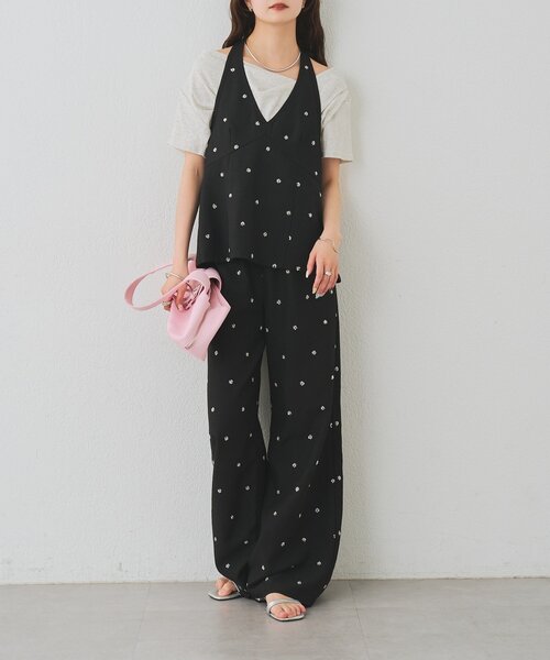3サイズ展開/SET UPスタイルにも◎】ビージーフラワースラックス