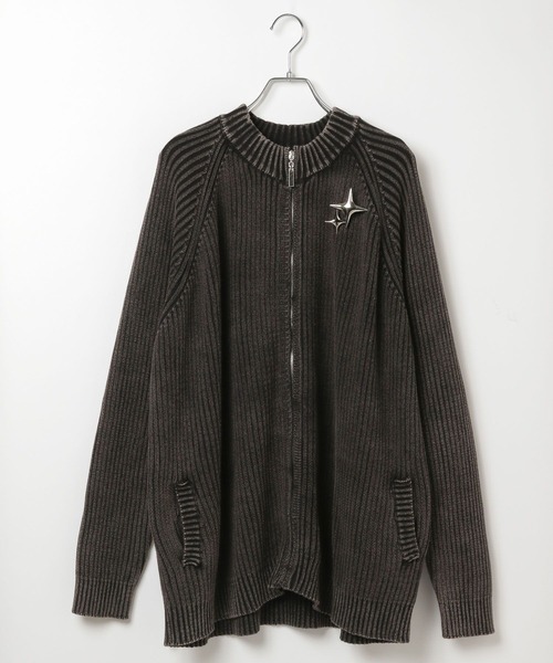 LAND MUSEUM（ランドミュージアム）の「LAND MUSEUM／スターメタルZIPニット（ニット/セーター・メンズ・イエロー/ブラック・FREE）」の14枚目の写真