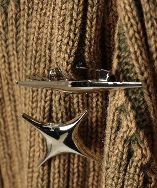 LAND MUSEUM（ランドミュージアム）の「LAND MUSEUM／スターメタルZIPニット（ニット/セーター・メンズ・イエロー/ブラック・FREE）」の12枚目の写真