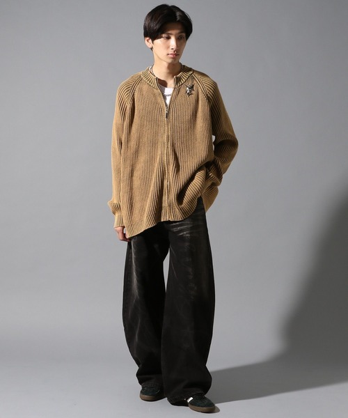 LAND MUSEUM（ランドミュージアム）の「LAND MUSEUM／スターメタルZIPニット（ニット/セーター・メンズ・イエロー/ブラック・FREE）」の20枚目の写真