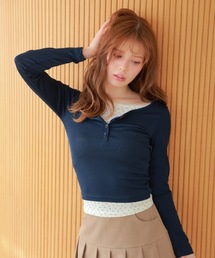 flower layered coco tops/フラワーレイヤードココトップス