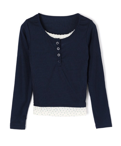 M DOLLY（エムドリー）の「flower layered coco tops/フラワーレイヤードココトップス（その他トップス・レディース・アイボリー/ネイビー・FREE）」の17枚目の写真