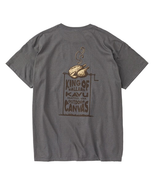 KAVU(カブー)の「KAVU/カブー BBQ Tee/バーベキュー Tシャツ(Tシャツ/カットソー・メンズ・ナチュラル/チャコールグレー・MEDIUM/LARGE)」の2枚目の写真