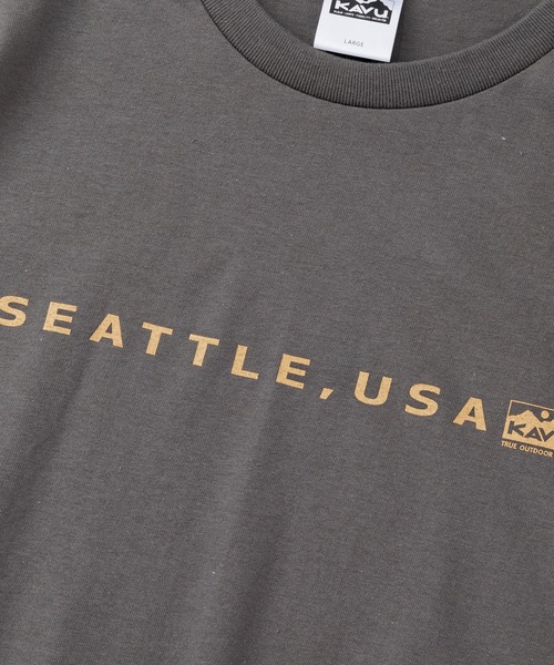 KAVU(カブー)の「KAVU/カブー BBQ Tee/バーベキュー Tシャツ(Tシャツ/カットソー・メンズ・ナチュラル/チャコールグレー・MEDIUM/LARGE)」の4枚目の写真