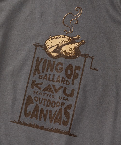 KAVU(カブー)の「KAVU/カブー BBQ Tee/バーベキュー Tシャツ(Tシャツ/カットソー・メンズ・ナチュラル/チャコールグレー・MEDIUM/LARGE)」の5枚目の写真