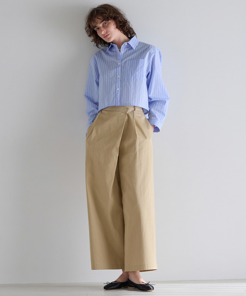 martinique(マルティニーク)の「ハイカウントギャバチノパンツ(チノパンツ・レディース・ホワイト/ベージュ・2/1)」の5枚目の写真