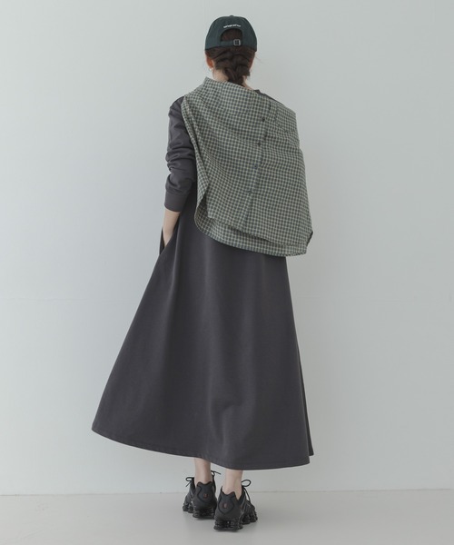 URBAN RESEARCH Sonny Label（アーバンリサーチサニーレーベル）の「『WEB限定』裏毛Aラインワンピース（ワンピース・レディース・チャコールグレー/ブラック・FREE）」の8枚目の写真