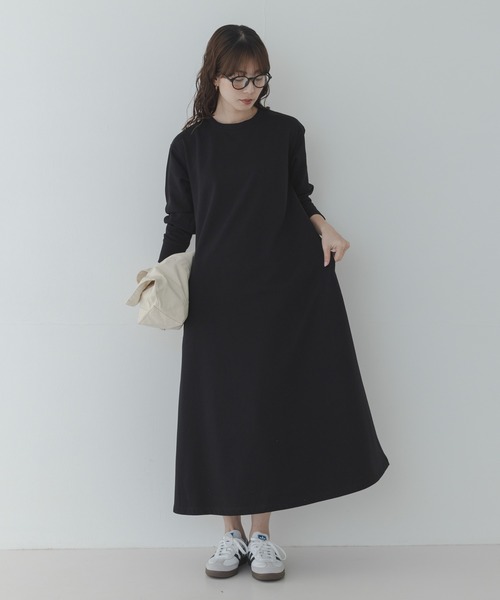 URBAN RESEARCH Sonny Label（アーバンリサーチサニーレーベル）の「『WEB限定』裏毛Aラインワンピース（ワンピース・レディース・チャコールグレー/ブラック・FREE）」の13枚目の写真