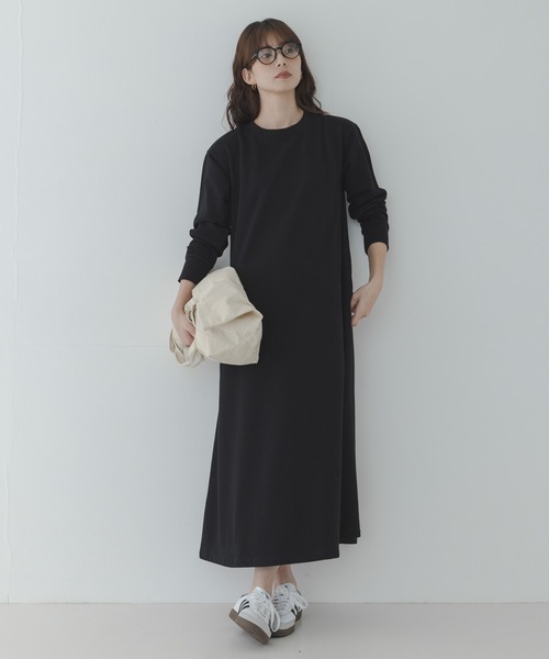 URBAN RESEARCH Sonny Label（アーバンリサーチサニーレーベル）の「『WEB限定』裏毛Aラインワンピース（ワンピース・レディース・チャコールグレー/ブラック・FREE）」の14枚目の写真