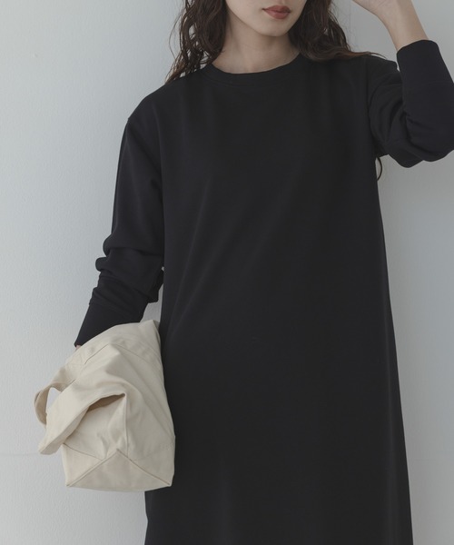 URBAN RESEARCH Sonny Label（アーバンリサーチサニーレーベル）の「『WEB限定』裏毛Aラインワンピース（ワンピース・レディース・チャコールグレー/ブラック・FREE）」の12枚目の写真