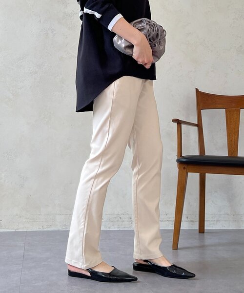 un dix cors（アンディコール）の「【S/Mサイズ展開】【360度極伸び！】ストレッチテーパードパンツ（その他パンツ・レディース・ライトグレー/ライム/ブラウン/ベージュ/チャコールグレー/オフホワイト/ブラック/ブルー・SMALL/MEDIUM）」の16枚目の写真