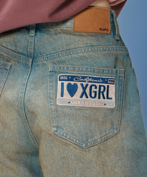 X-girl(エックスガール)の「WAXED DENIM SHORTS(デニムパンツ・レディース・ブラック/ライトインディゴブルー・S/M)」の8枚目の写真