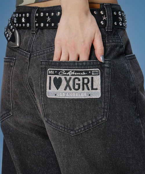X-girl(エックスガール)の「WAXED DENIM SHORTS(デニムパンツ・レディース・ブラック/ライトインディゴブルー・S/M)」の12枚目の写真
