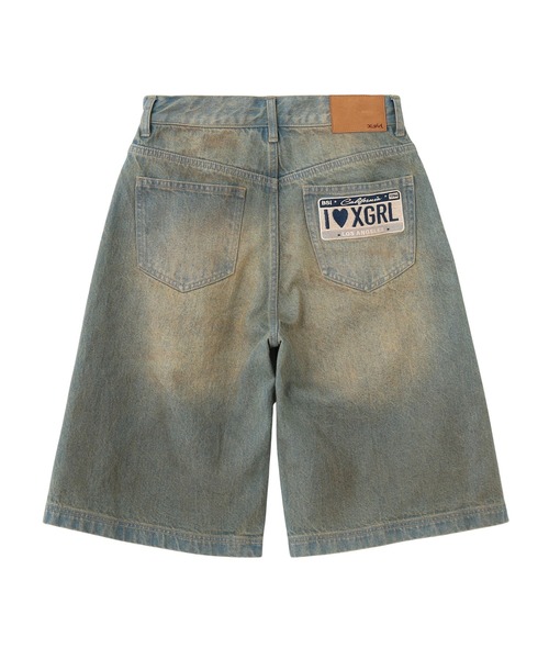 X-girl(エックスガール)の「WAXED DENIM SHORTS(デニムパンツ・レディース・ブラック/ライトインディゴブルー・S/M)」の17枚目の写真