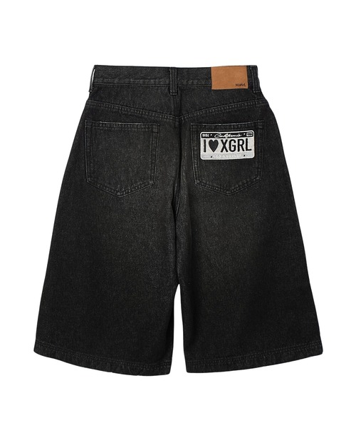 X-girl(エックスガール)の「WAXED DENIM SHORTS(デニムパンツ・レディース・ブラック/ライトインディゴブルー・S/M)」の18枚目の写真