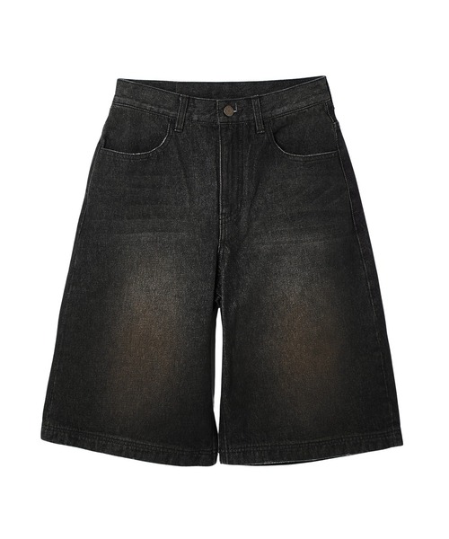 X-girl(エックスガール)の「WAXED DENIM SHORTS(デニムパンツ・レディース・ブラック/ライトインディゴブルー・S/M)」の19枚目の写真