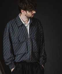 mj11424-WﾎﾟｹｯﾄZIP-BLZ ジップブルゾン(858006-424B)
