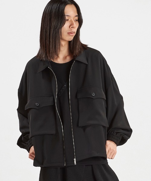 NO ID.(ノーアイディ)の「mj11424-WポケットZIP-BLZ ジップブルゾン(858006-424B)(ブルゾン・メンズ・ブラック/ストライプ・ONE SIZE)」の18枚目の写真