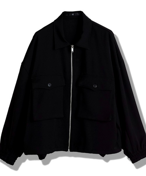 NO ID.(ノーアイディ)の「mj11424-WポケットZIP-BLZ ジップブルゾン(858006-424B)(ブルゾン・メンズ・ブラック/ストライプ・ONE SIZE)」の22枚目の写真