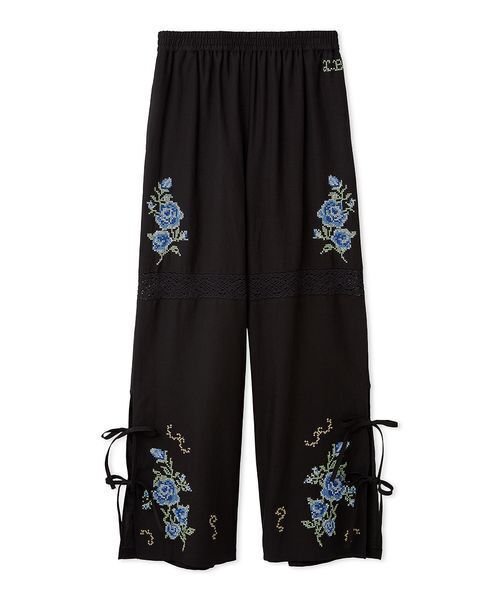 LILY BROWN(リリーブラウン)の「フラワークロスステッチリボンパンツ(その他パンツ・レディース・ブラック/ホワイト・F)」の18枚目の写真