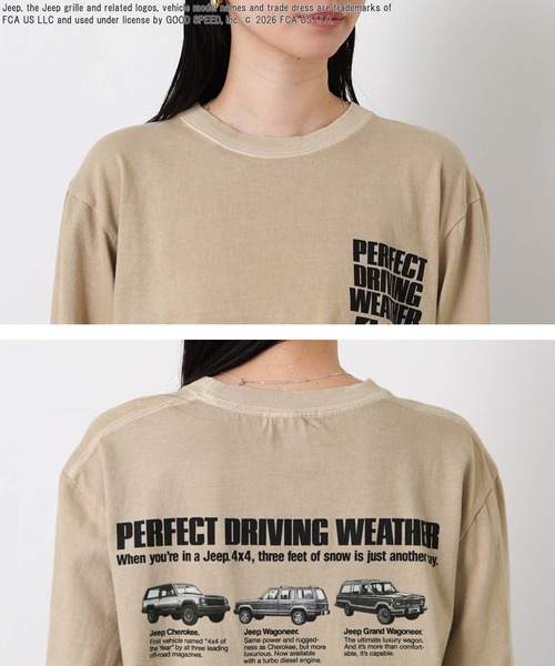 GOOD ROCK SPEED(グッドロックスピード)の「JeepバックトラックTシャツ(Tシャツ/カットソー・レディース・ライトベージュ・FREE)」の20枚目の写真