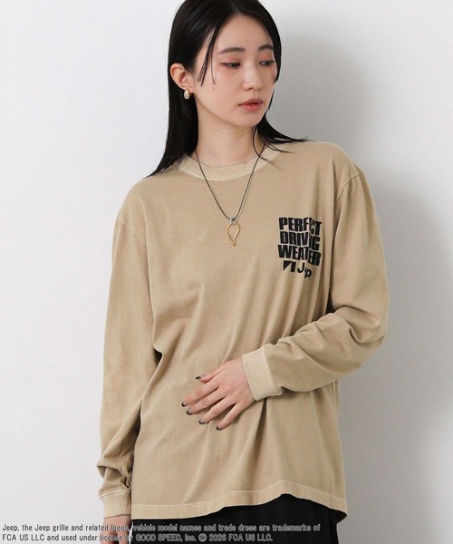 GOOD ROCK SPEED(グッドロックスピード)の「JeepバックトラックTシャツ(Tシャツ/カットソー・レディース・ライトベージュ・FREE)」の7枚目の写真