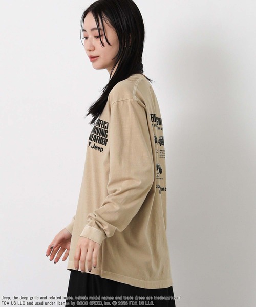 GOOD ROCK SPEED(グッドロックスピード)の「JeepバックトラックTシャツ(Tシャツ/カットソー・レディース・ライトベージュ・FREE)」の8枚目の写真