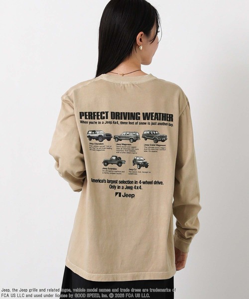 GOOD ROCK SPEED(グッドロックスピード)の「JeepバックトラックTシャツ(Tシャツ/カットソー・レディース・ライトベージュ・FREE)」の9枚目の写真