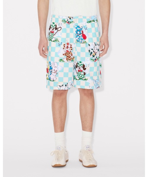 KENZO(ケンゾー)の「'KENZO Cartoon' エラスティック ショートパンツ イン コットン シアサッカー(その他パンツ・メンズ・ブルー系その他・MEDIUM/LARGE)」の2枚目の写真