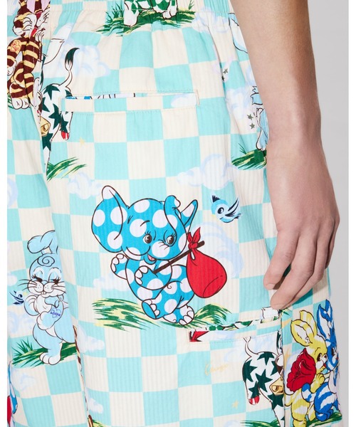 KENZO(ケンゾー)の「'KENZO Cartoon' エラスティック ショートパンツ イン コットン シアサッカー(その他パンツ・メンズ・ブルー系その他・MEDIUM/LARGE)」の4枚目の写真