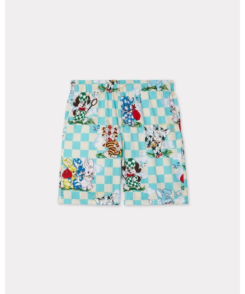 KENZO(ケンゾー)の「'KENZO Cartoon' エラスティック ショートパンツ イン コットン シアサッカー(その他パンツ・メンズ・ブルー系その他・MEDIUM/LARGE)」の6枚目の写真