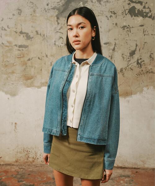 Alpha Industries（アルファインダストリーズ）の「Alpha Industries/アルファ インダストリーズ/DENIM RELAXED FLIGHT JACKET/デニム リラックスド フライト ジャケット（ミリタリージャケット・レディース・その他4・M/S）」の3枚目の写真