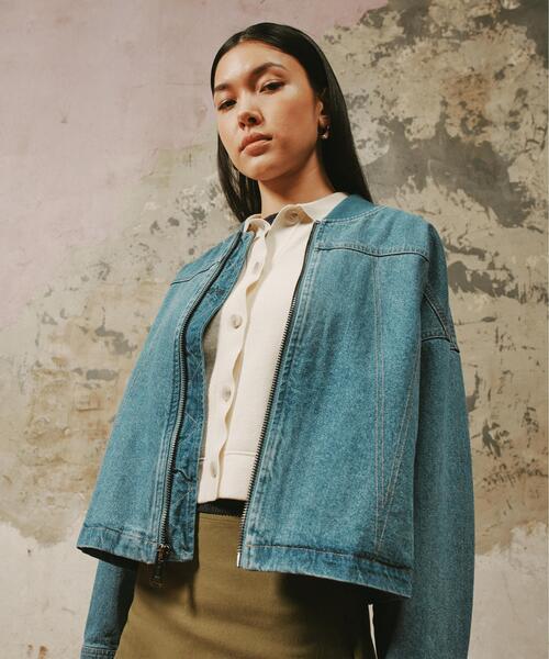 Alpha Industries（アルファインダストリーズ）の「Alpha Industries/アルファ インダストリーズ/DENIM RELAXED FLIGHT JACKET/デニム リラックスド フライト ジャケット（ミリタリージャケット・レディース・その他4・M/S）」の4枚目の写真