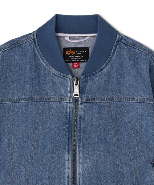 Alpha Industries（アルファインダストリーズ）の「Alpha Industries/アルファ インダストリーズ/DENIM RELAXED FLIGHT JACKET/デニム リラックスド フライト ジャケット（ミリタリージャケット・レディース・その他4・M/S）」の7枚目の写真
