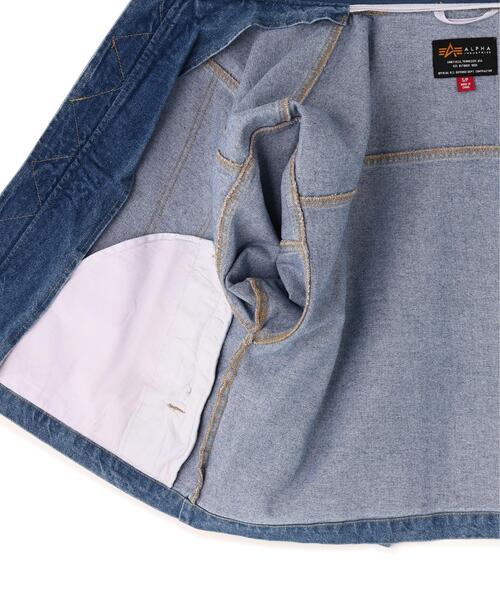 Alpha Industries（アルファインダストリーズ）の「Alpha Industries/アルファ インダストリーズ/DENIM RELAXED FLIGHT JACKET/デニム リラックスド フライト ジャケット（ミリタリージャケット・レディース・その他4・M/S）」の14枚目の写真